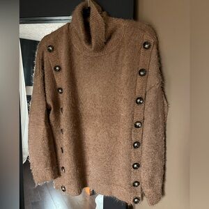 POL Cozy Brown Turtleneck Sweater M